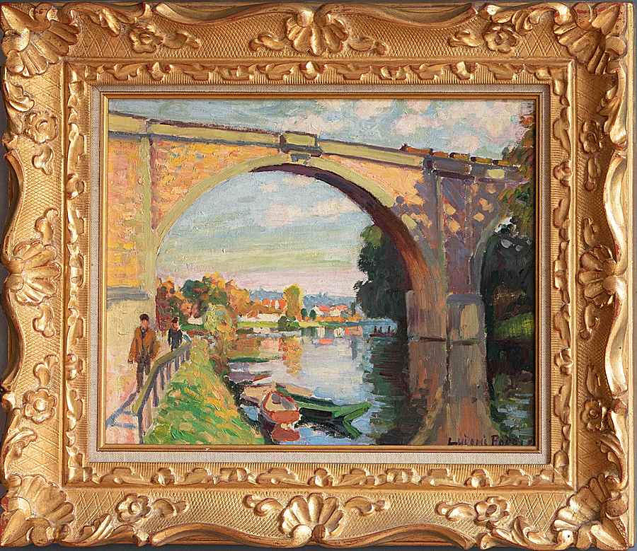 Railroad Bridge over the Marne at Joinville (Nogent-sur-Marne) - Ludovic-Rodo Pissarro (1878 - 1952)